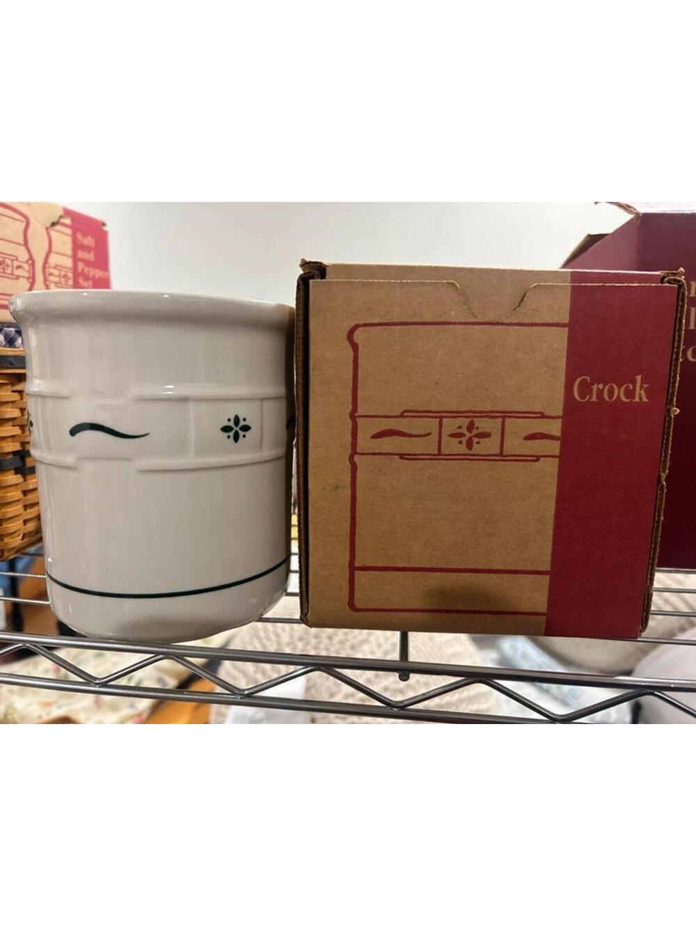 Longaberger pottery 1 qt crock NEW